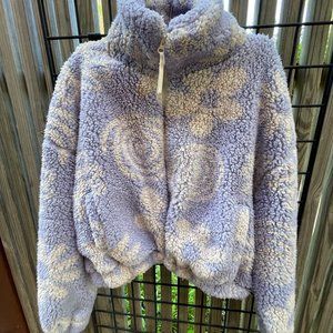 Urban Outfitters Olivia Sherpa Fleece Jacket, Lilac, Size XS
